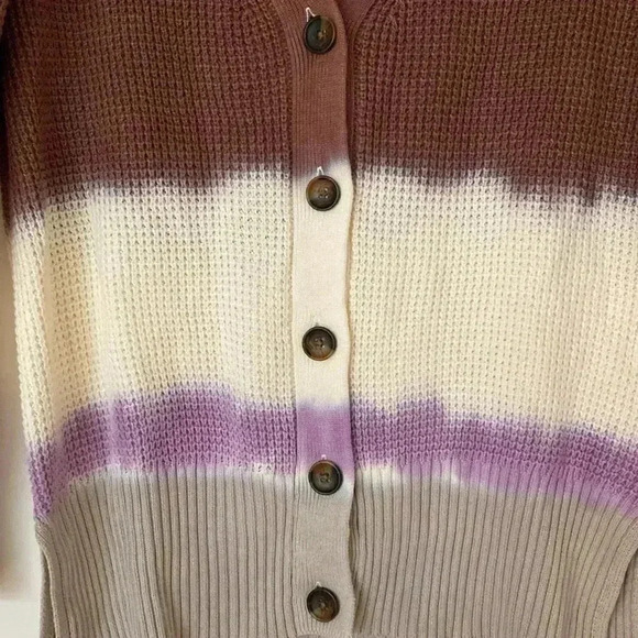 Design 365 Waffle-Knit Tie-Dye Cardigan - Picture 5 of 8